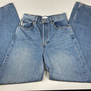 Boyish Women’s The Jovi Relaxed Straight Wide Leg Jeans Blue Size 26